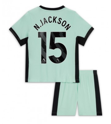 Chelsea Nicolas Jackson #15 Tredje Kläder Barn 2023-24 Kortärmad (+ Korta byxor)